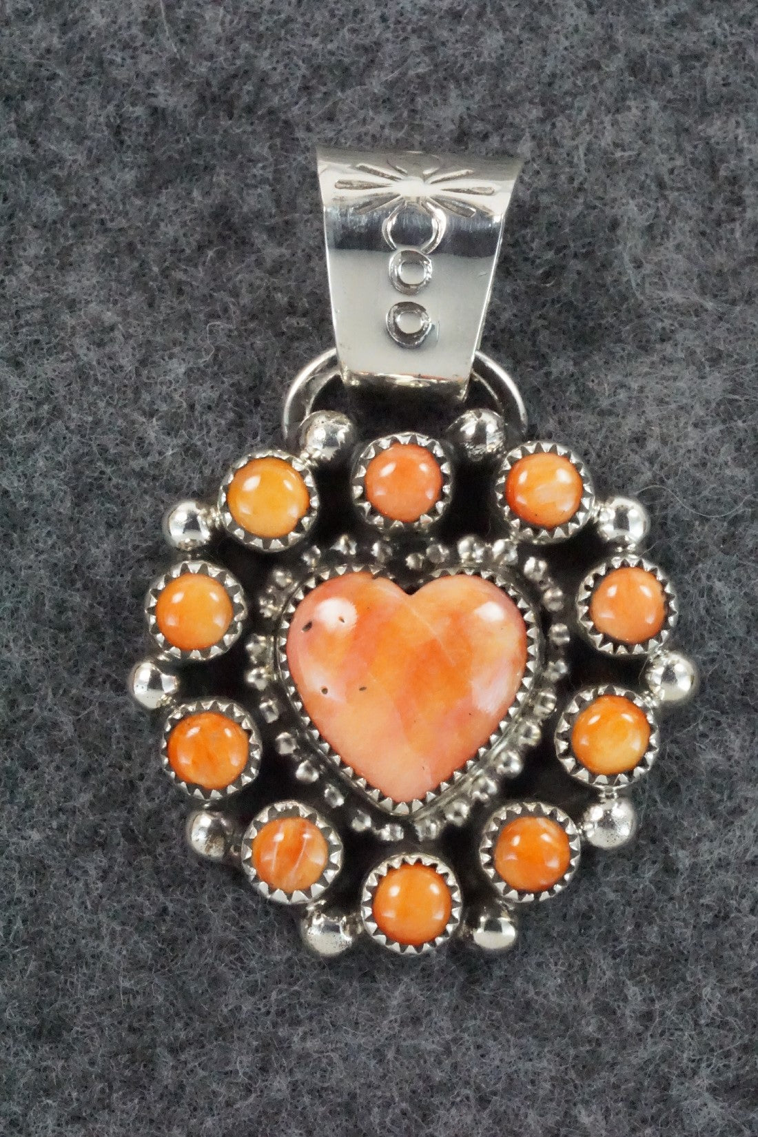 Spiny Oyster and Sterling Silver Pendant - Sandra Parkett