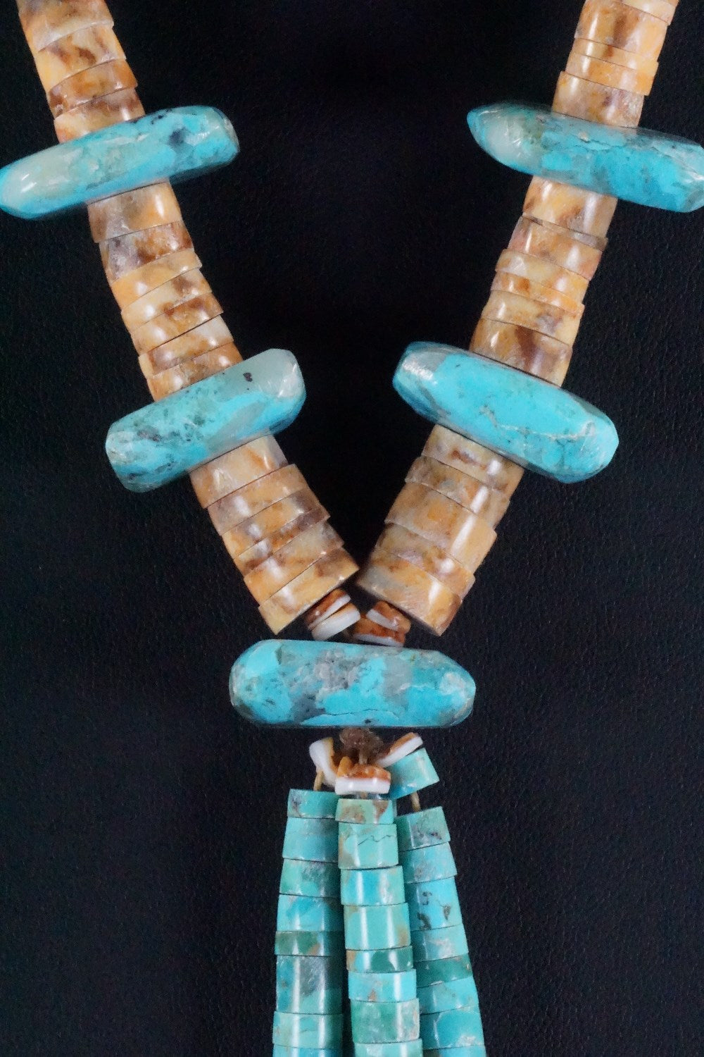 Turquoise & Spiny Oyster Necklace - Joann Garcia