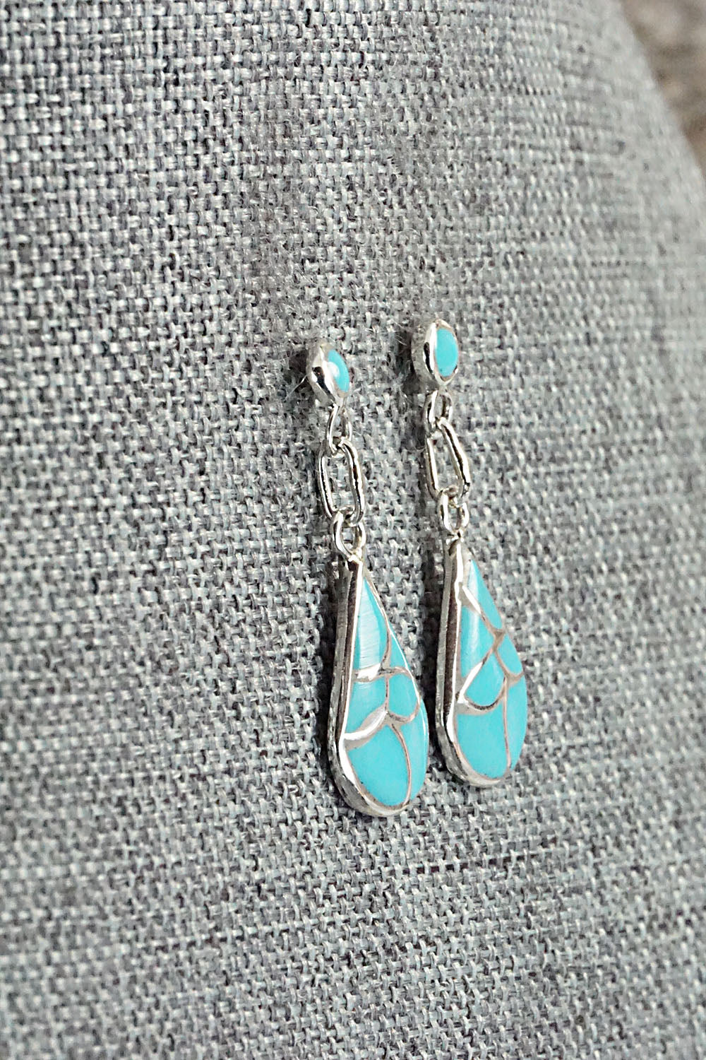 Turquoise & Sterling Silver Earrings - Orena Leekya