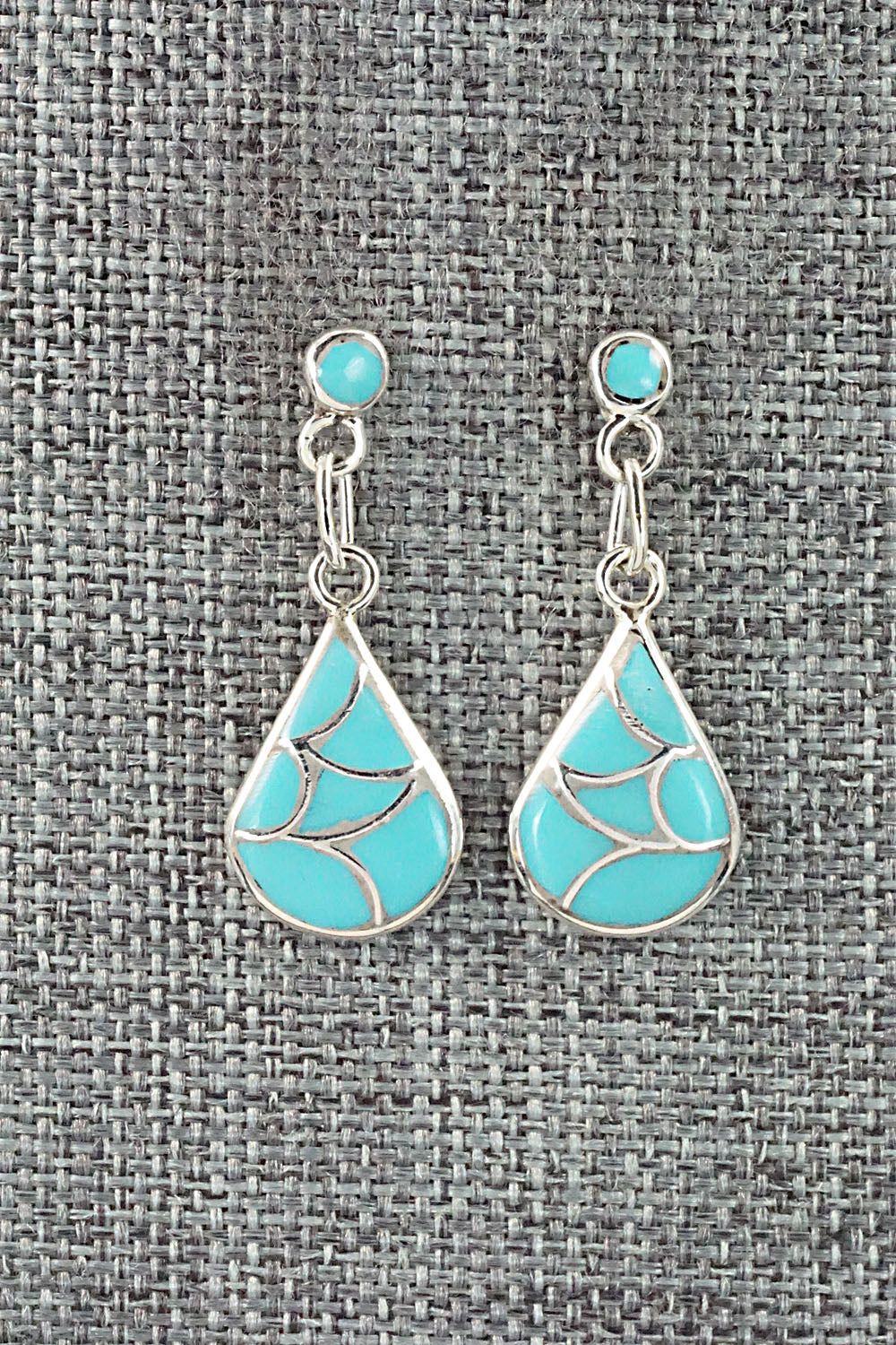 Turquoise & Sterling Silver Earrings - Orena Leekya