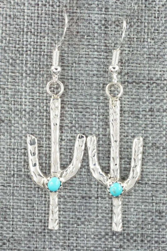 Turquoise & Sterling Silver Earrings - Pauline Nelson