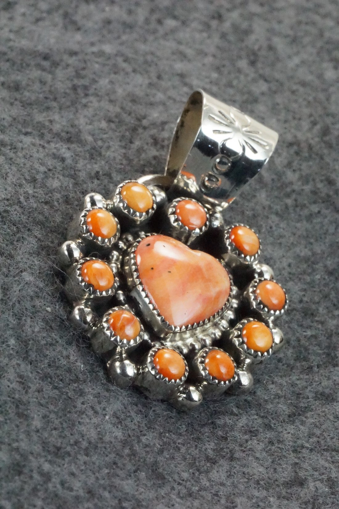 Spiny Oyster and Sterling Silver Pendant - Sandra Parkett