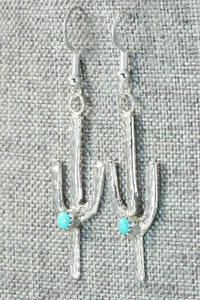 Turquoise & Sterling Silver Earrings - Pauline Nelson