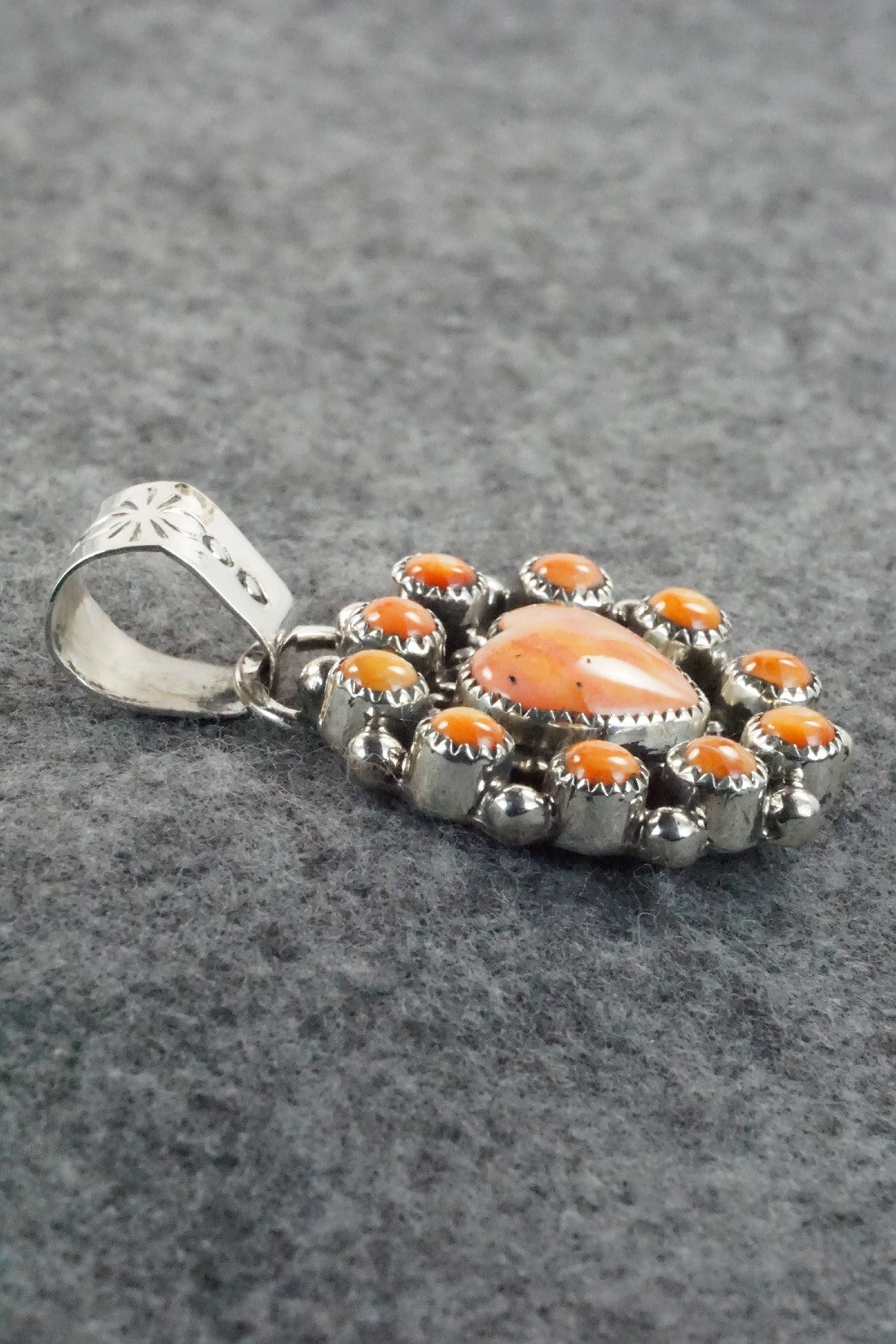 Spiny Oyster and Sterling Silver Pendant - Sandra Parkett