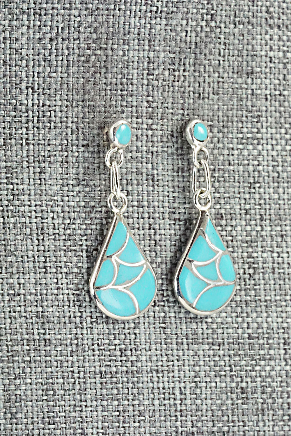 Turquoise & Sterling Silver Earrings - Orena Leekya