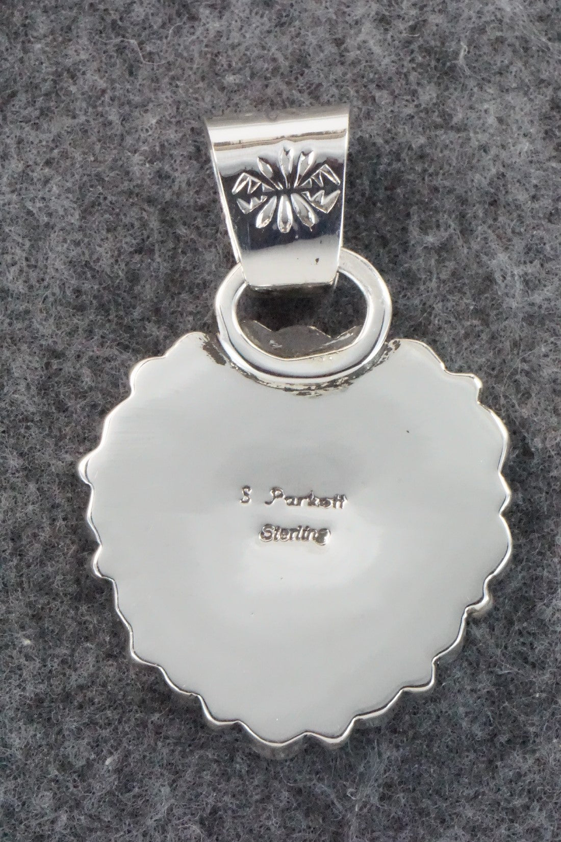 Spiny Oyster, Turquoise and Sterling Silver Pendant - Sandra Parkett