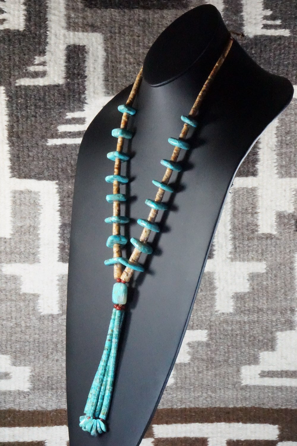 Turquoise & Spiny Oyster Necklace - Joann Garcia