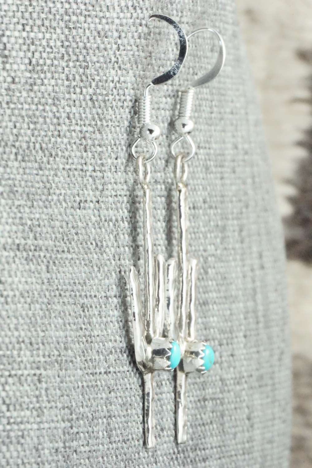 Turquoise & Sterling Silver Earrings - Pauline Nelson