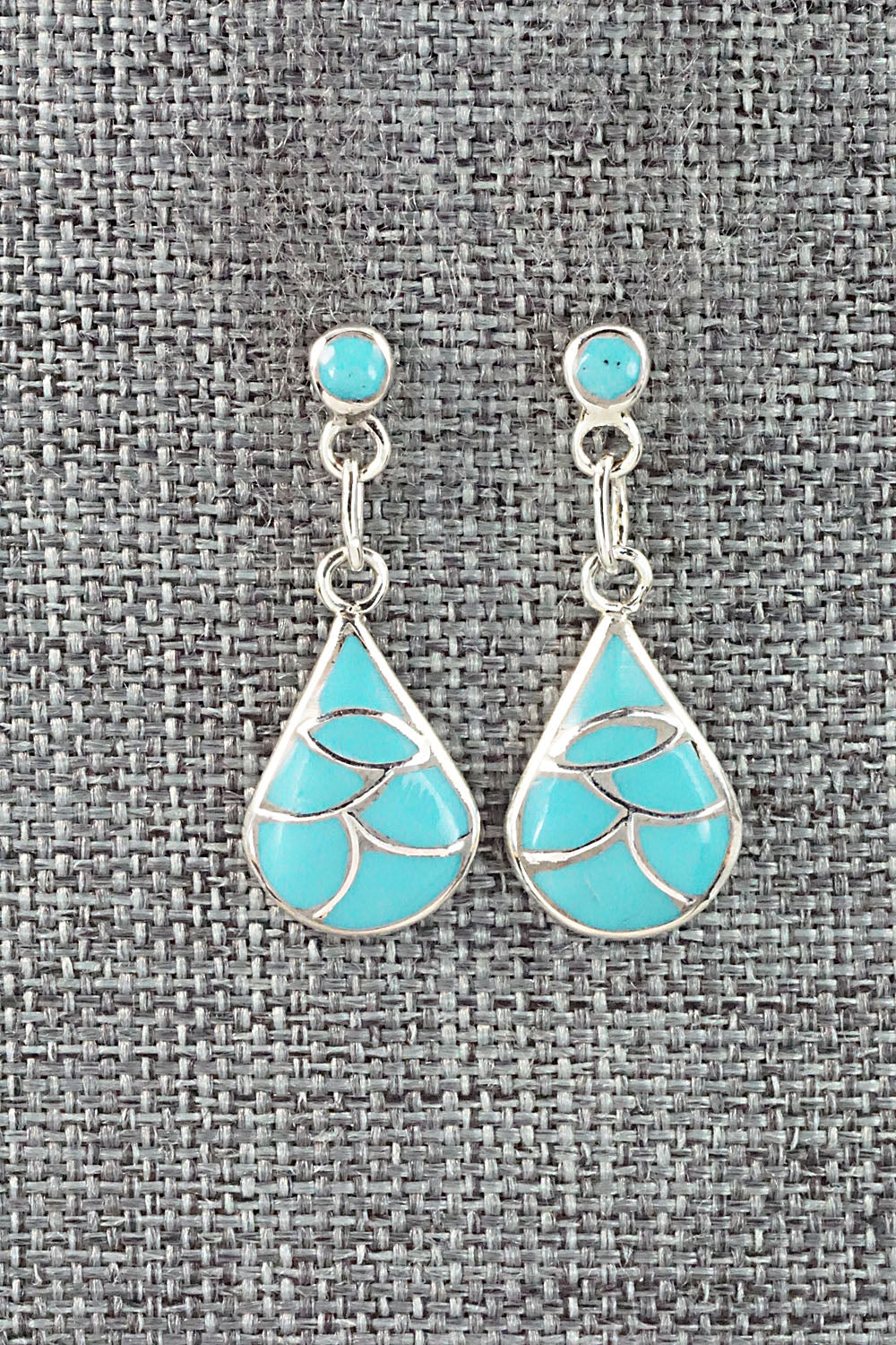 Turquoise & Sterling Silver Earrings - Orena Leekya