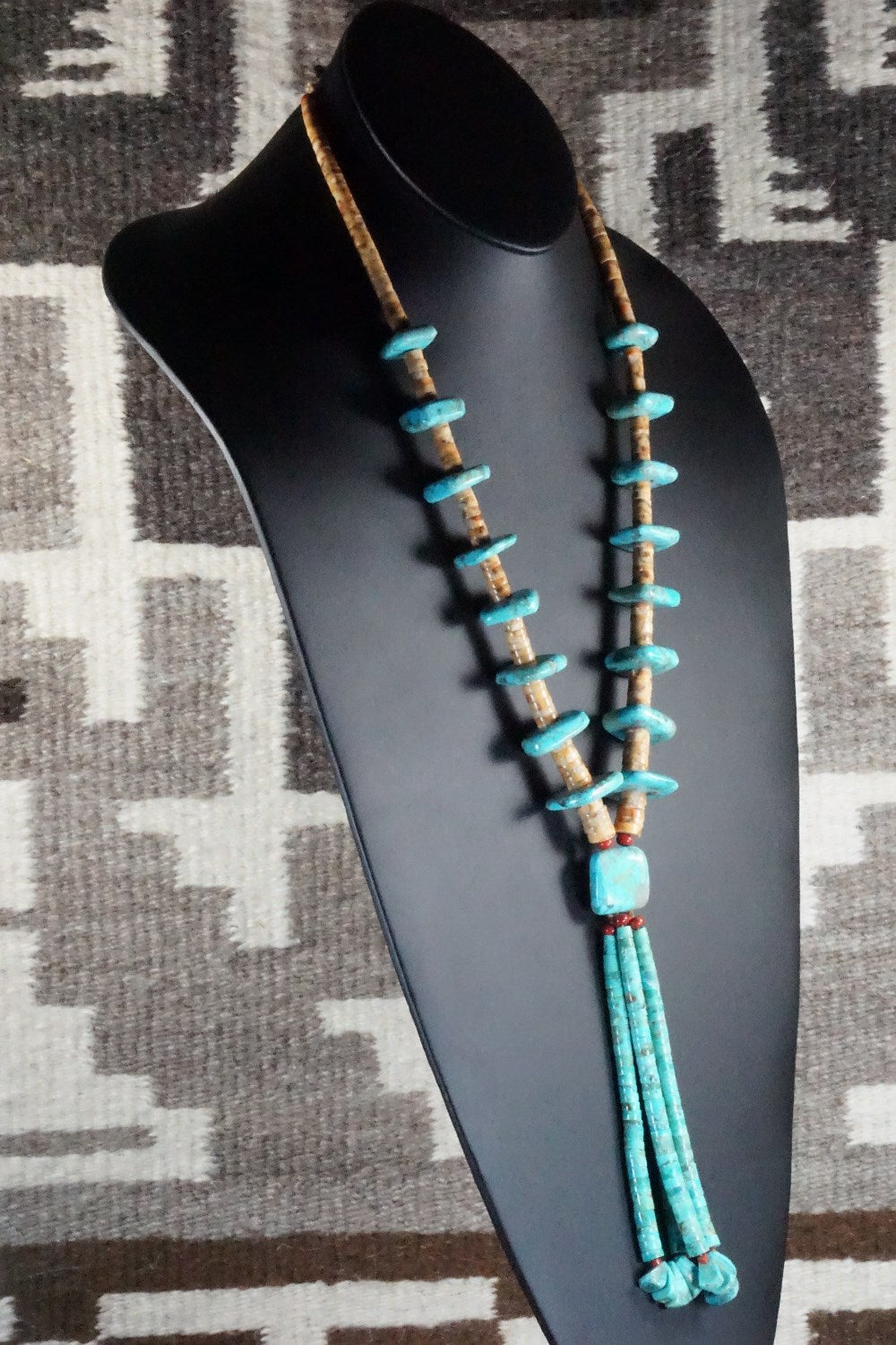 Turquoise & Spiny Oyster Necklace - Joann Garcia