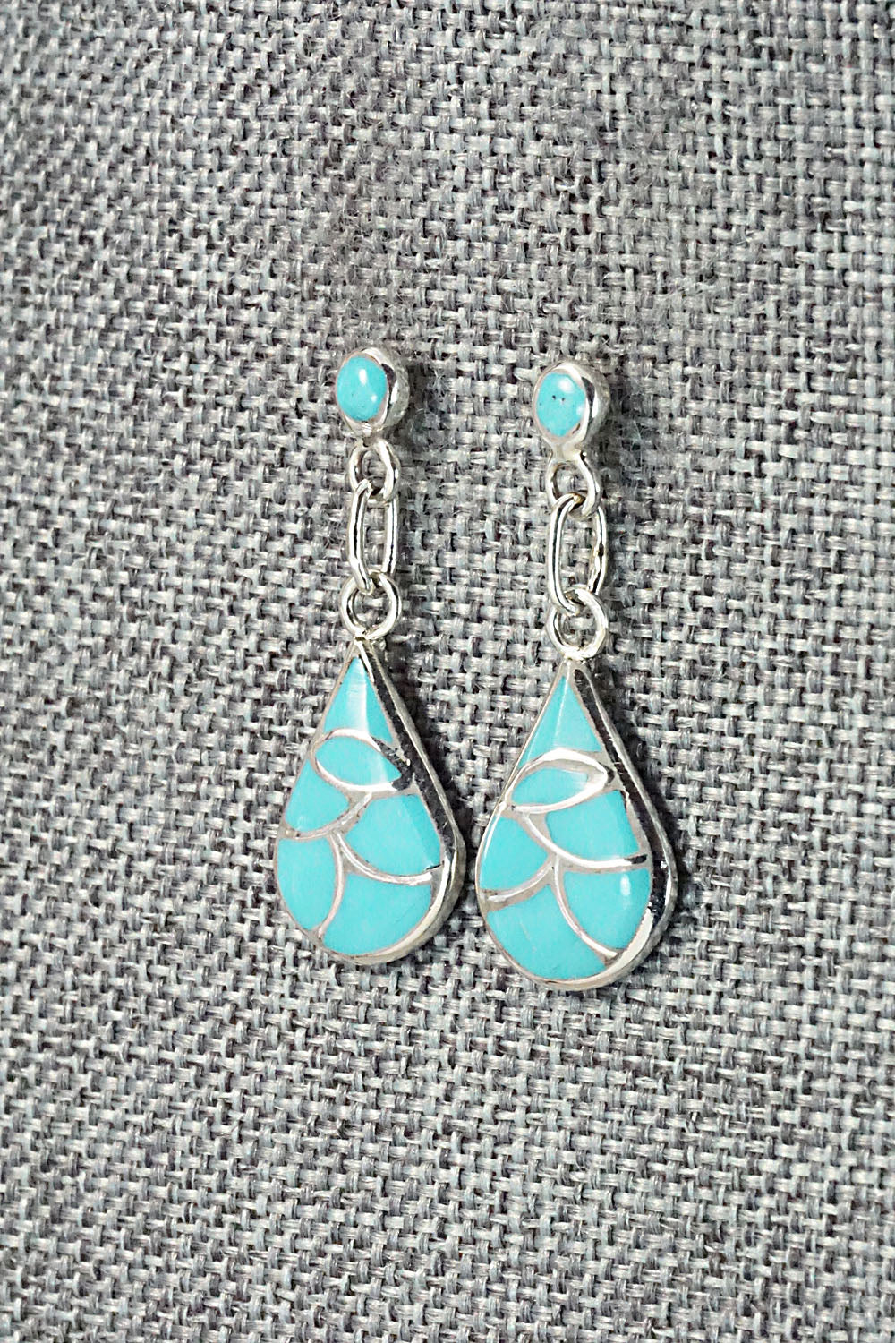 Turquoise & Sterling Silver Earrings - Orena Leekya