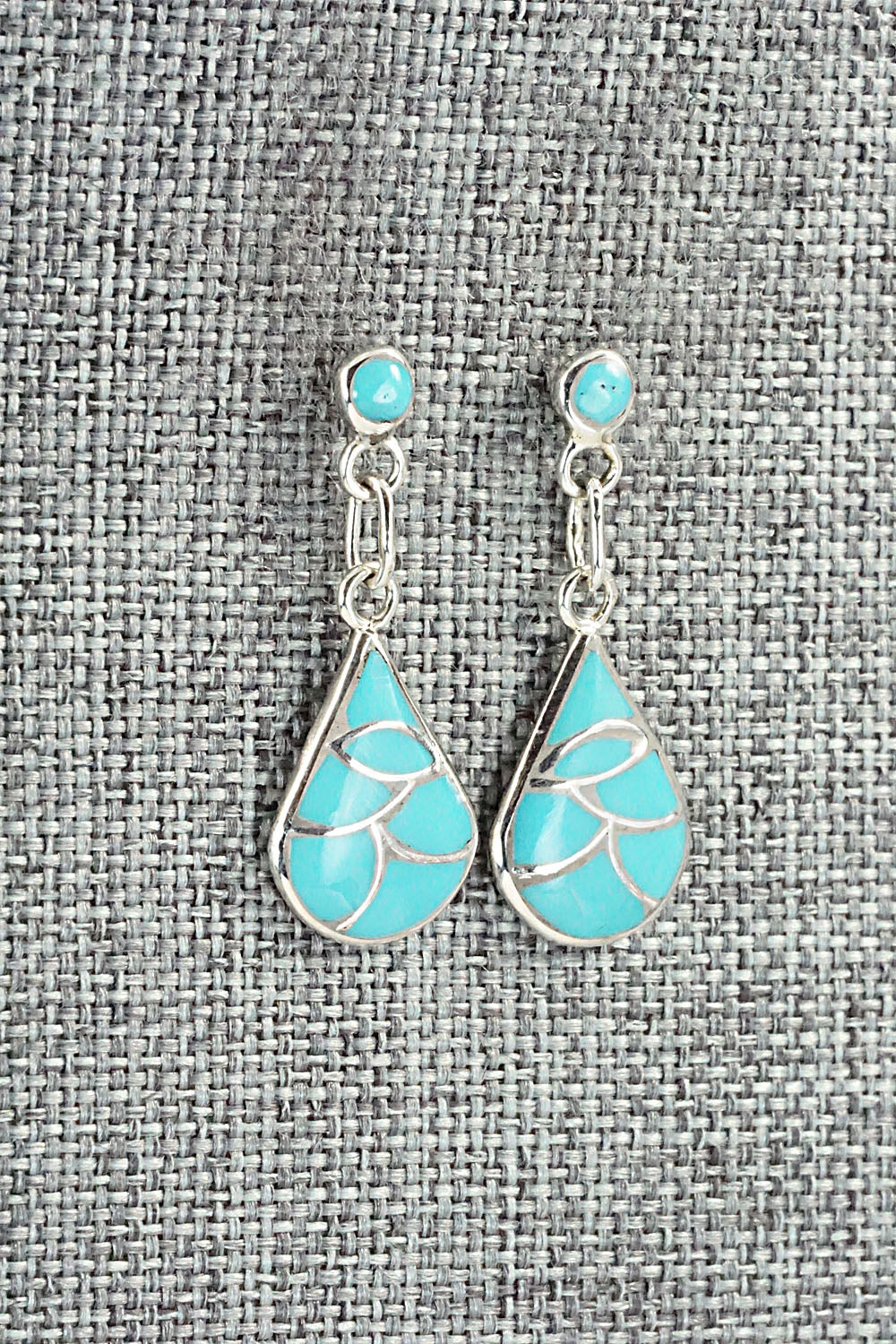 Turquoise & Sterling Silver Earrings - Orena Leekya