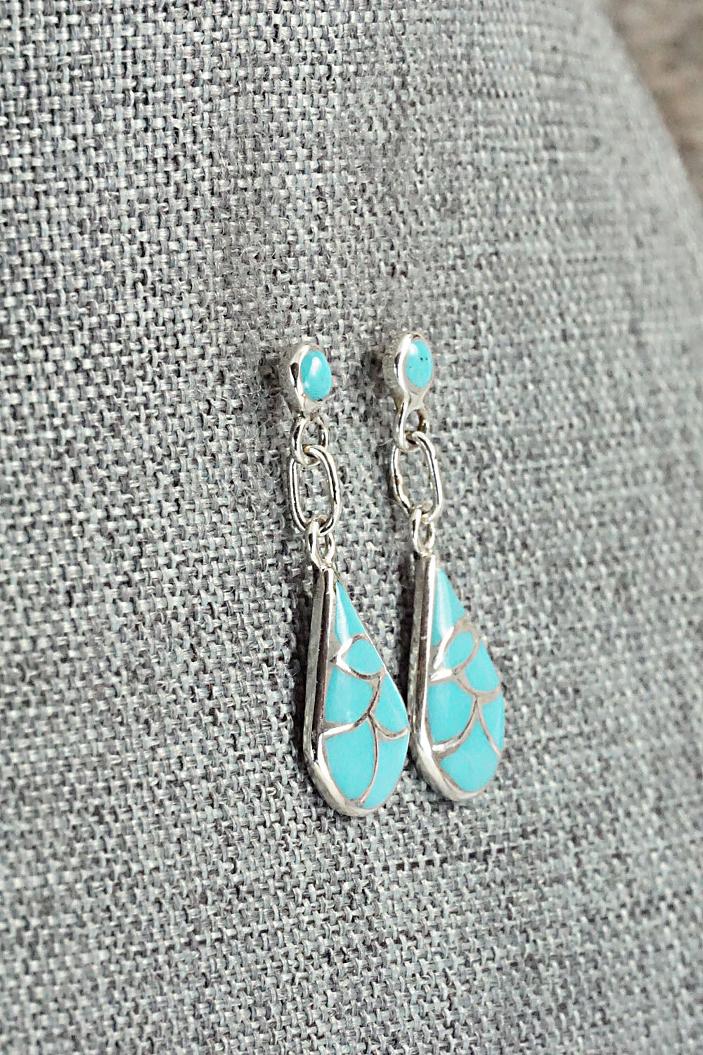 Turquoise & Sterling Silver Earrings - Orena Leekya