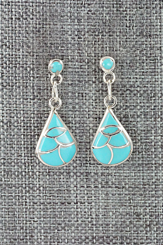 Turquoise & Sterling Silver Earrings - Orena Leekya
