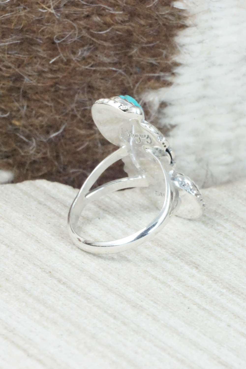 Turquoise & Sterling Silver Ring - William Begay - Size 6.25