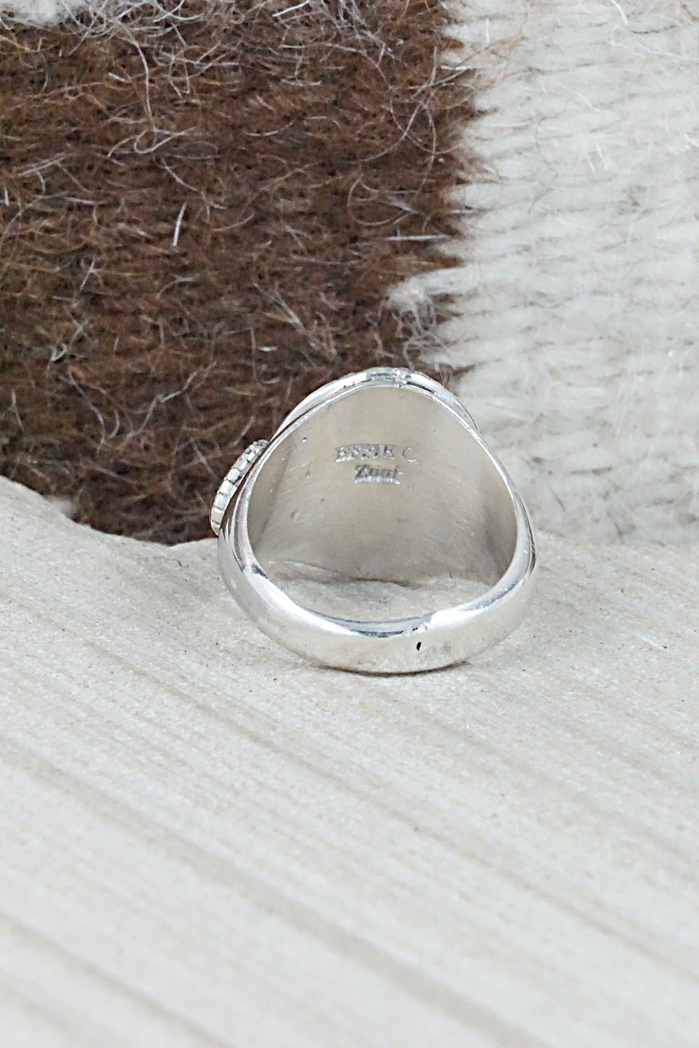 Turquoise & Sterling Silver Ring - Joy Calavaza - Size 7