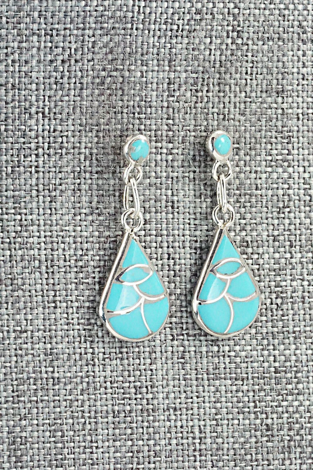 Turquoise & Sterling Silver Earrings - Orena Leekya