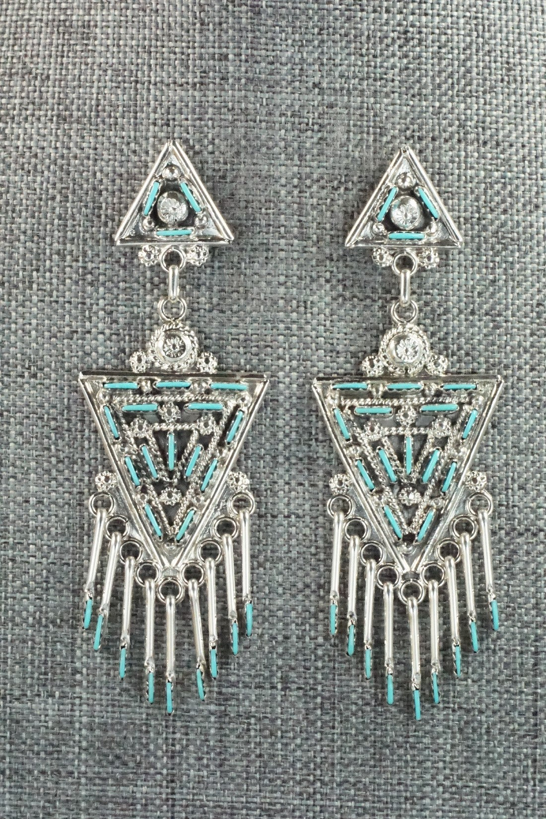 Turquoise & Sterling Silver Earrings - Kevin Leekity