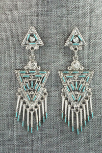 Turquoise & Sterling Silver Earrings - Kevin Leekity