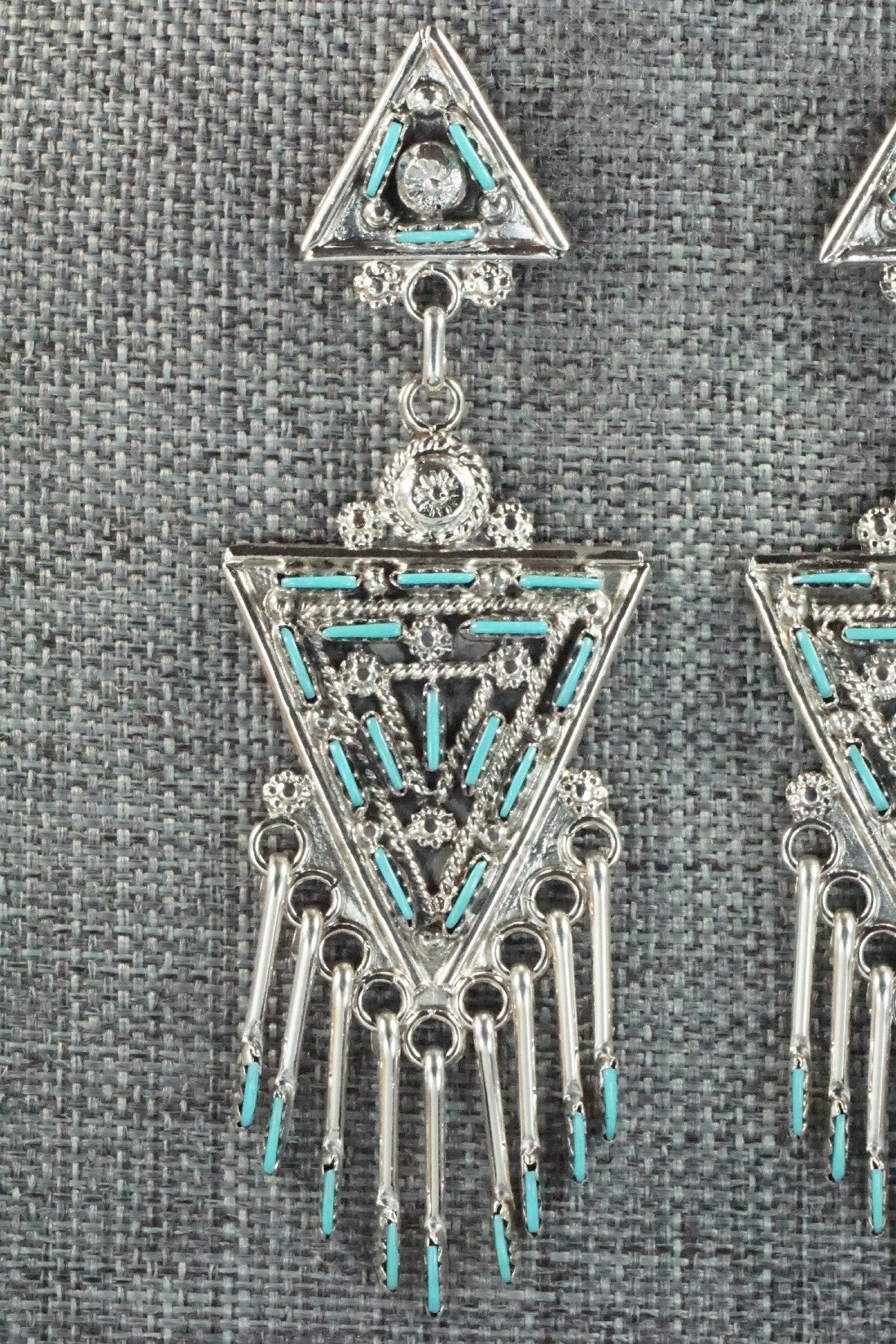 Turquoise & Sterling Silver Earrings - Kevin Leekity