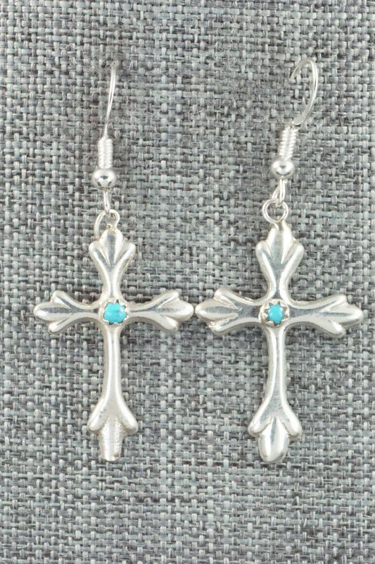 Turquoise & Sterling Silver Earrings - Lorraine Chee