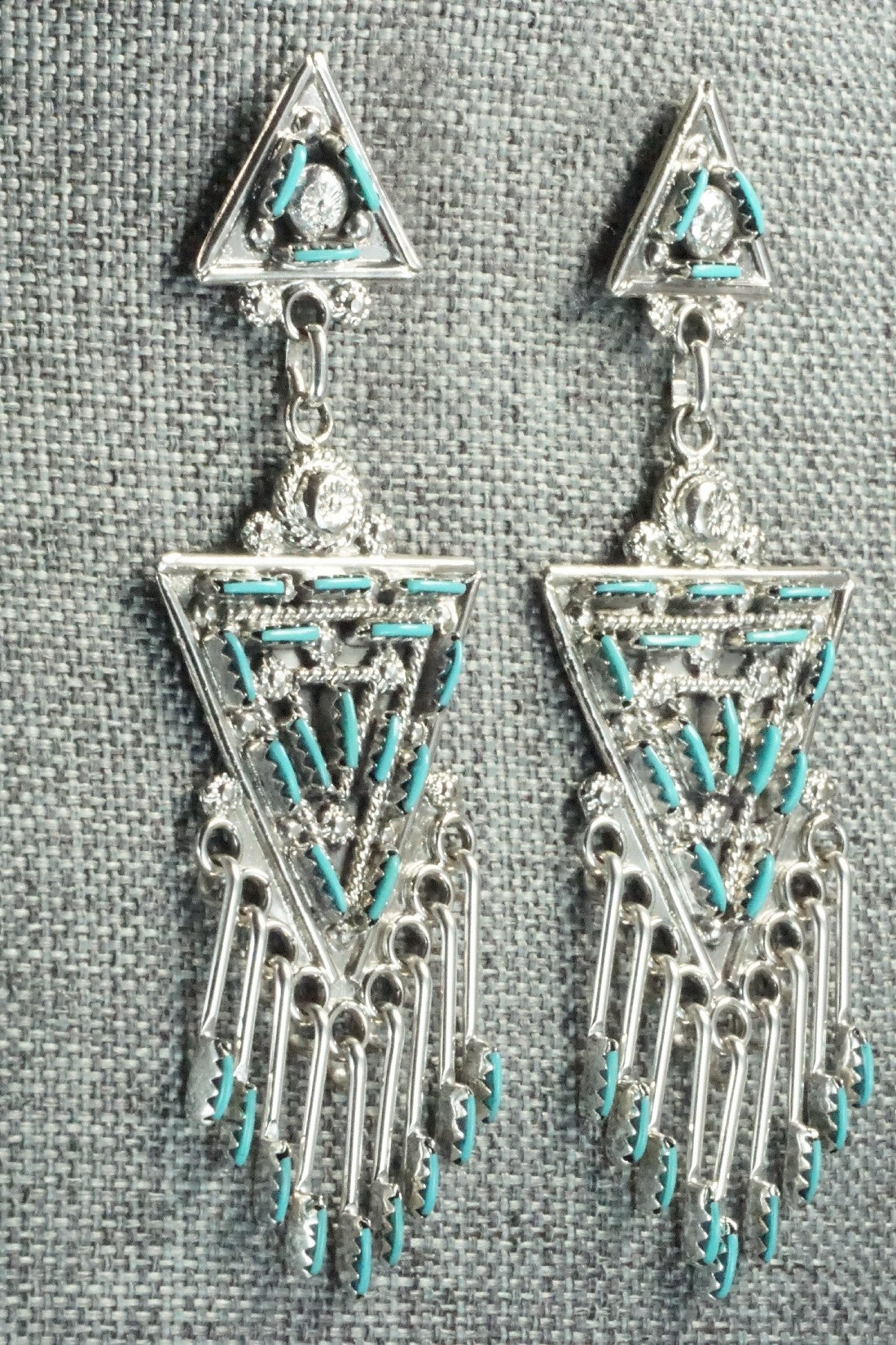 Turquoise & Sterling Silver Earrings - Kevin Leekity