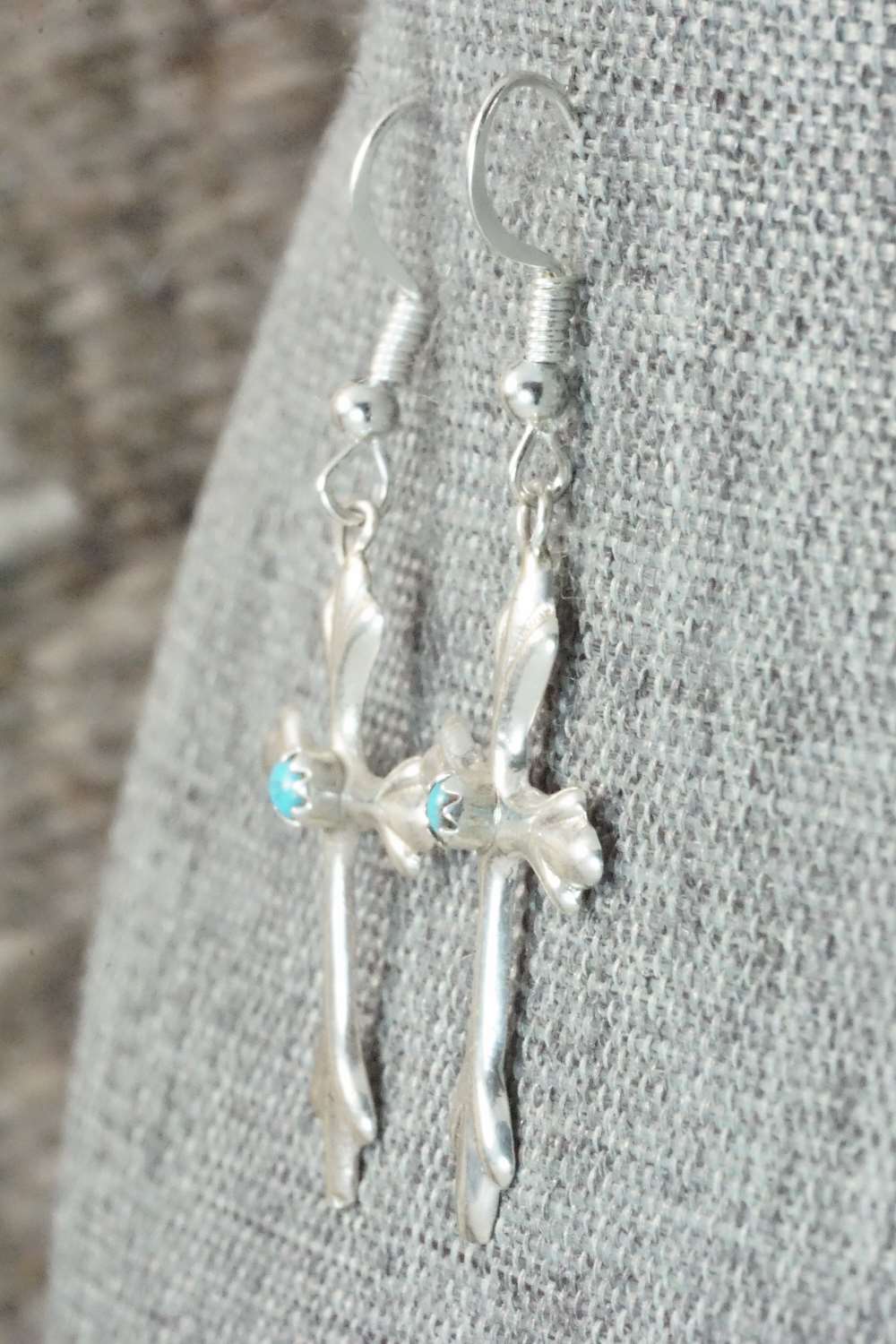 Turquoise & Sterling Silver Earrings - Lorraine Chee