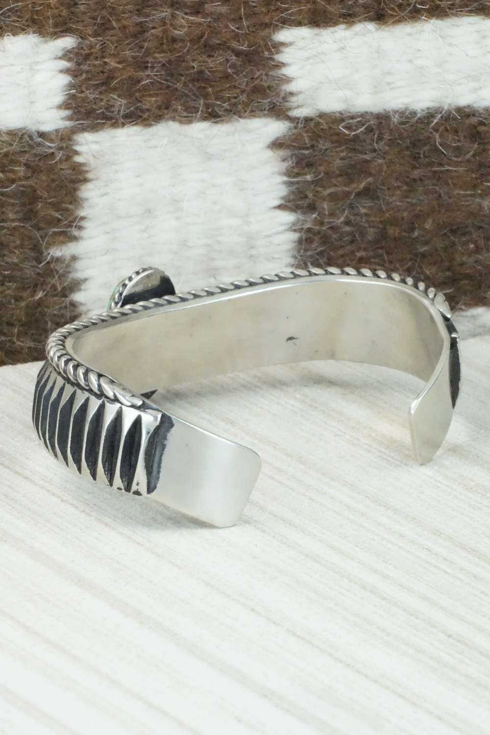 Turquoise and Sterling Silver Bracelet - Leander Tahe