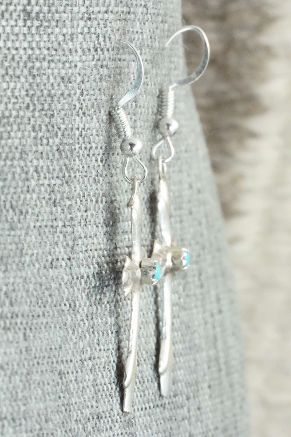 Turquoise & Sterling Silver Earrings - Lorraine Chee