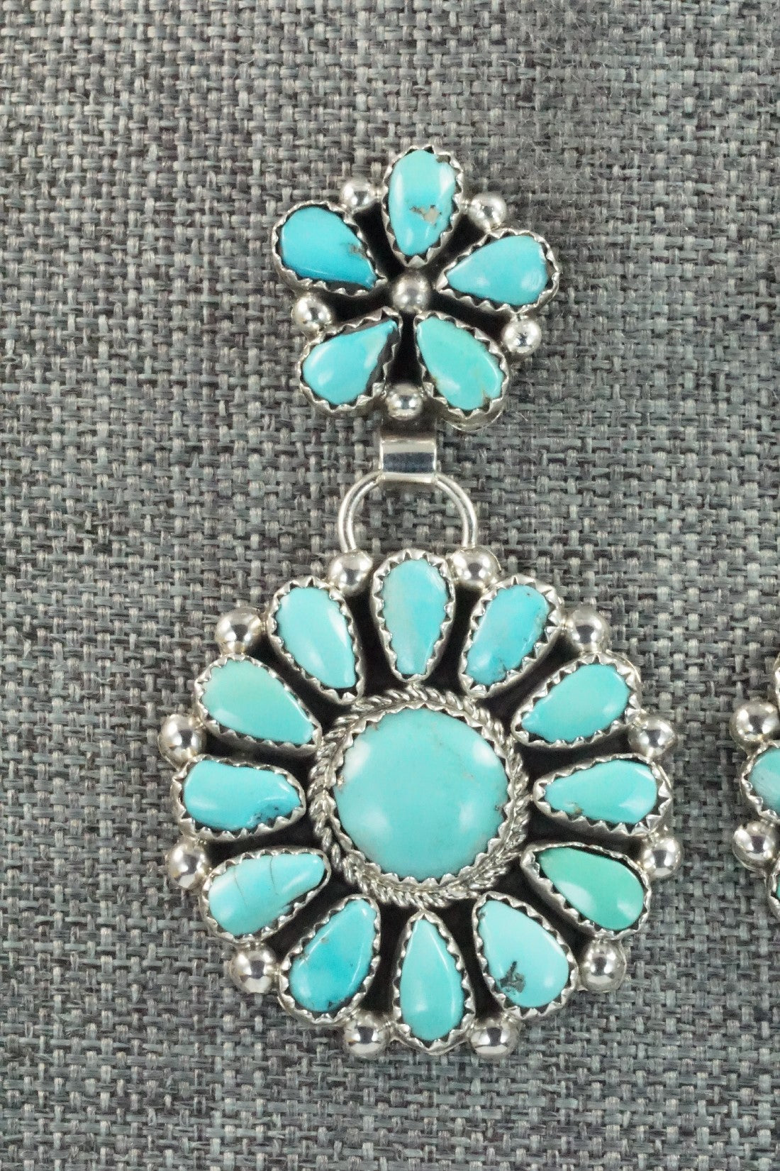 Turquoise & Sterling Silver Earrings - Eunise Wilson