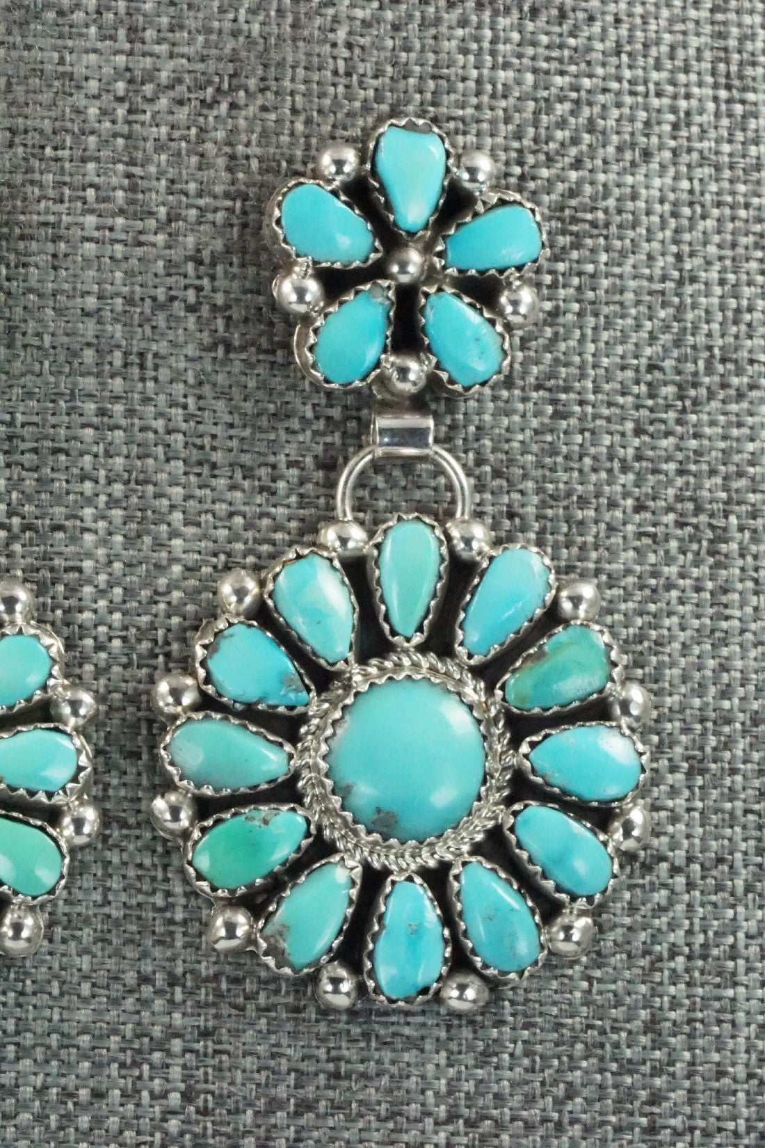 Turquoise & Sterling Silver Earrings - Eunise Wilson