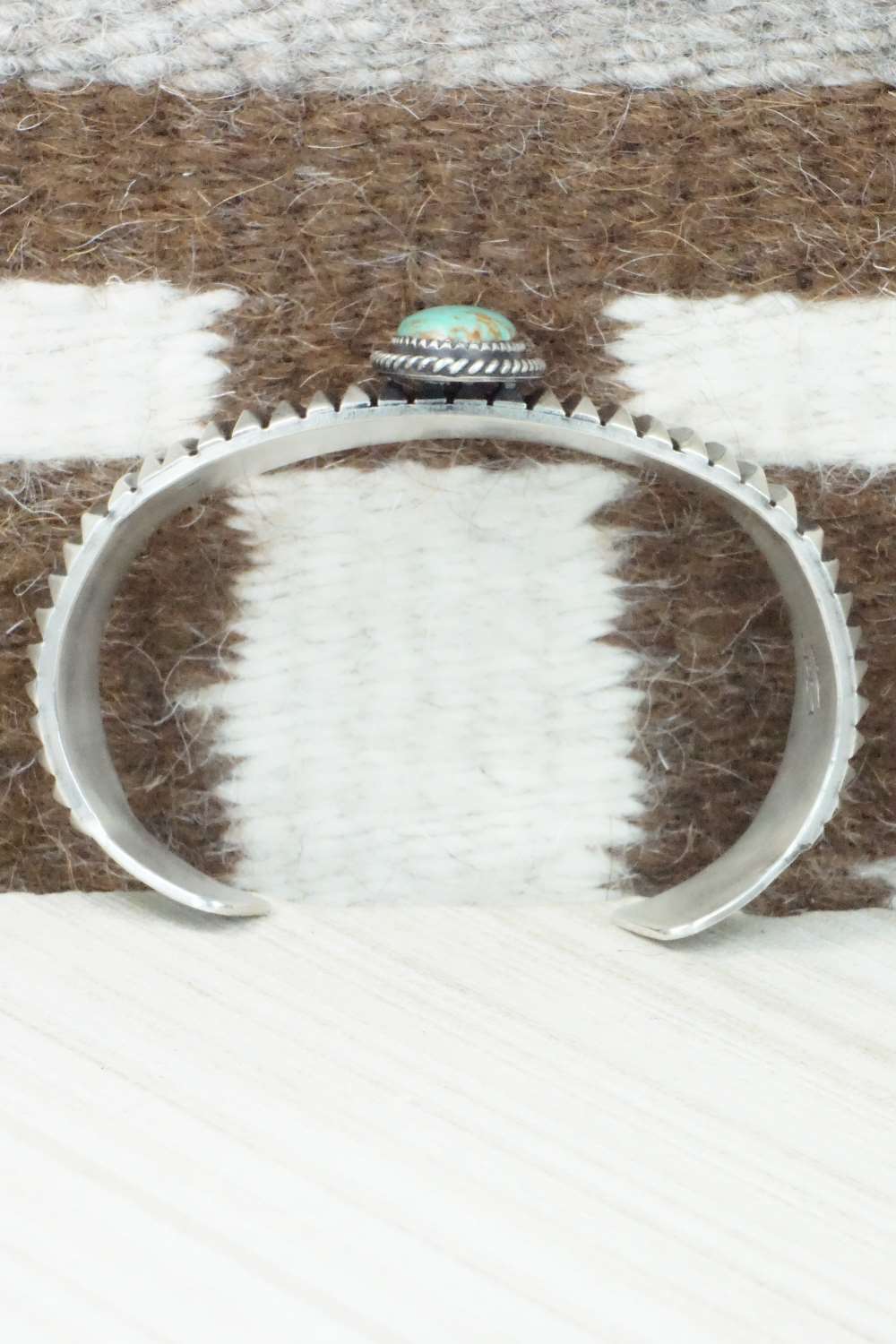 Turquoise and Sterling Silver Bracelet - Leander Tahe