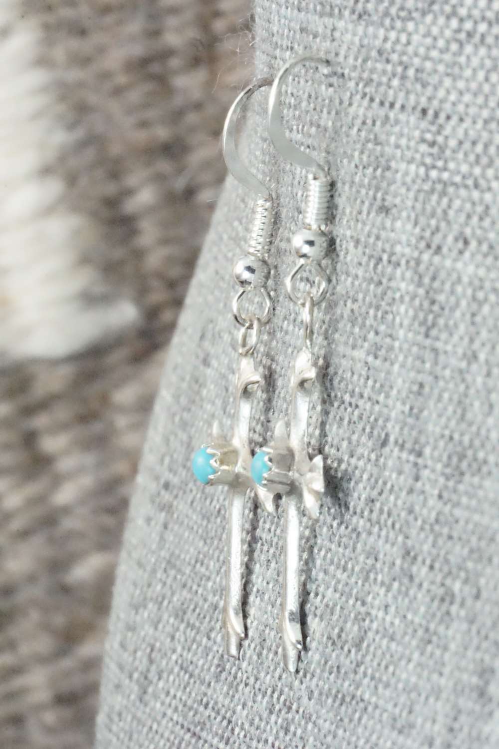 Turquoise & Sterling Silver Earrings - Bruce Chee