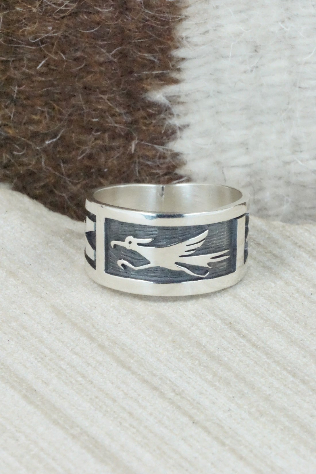 Sterling Silver Ring - Timothy Mowa - Size 12