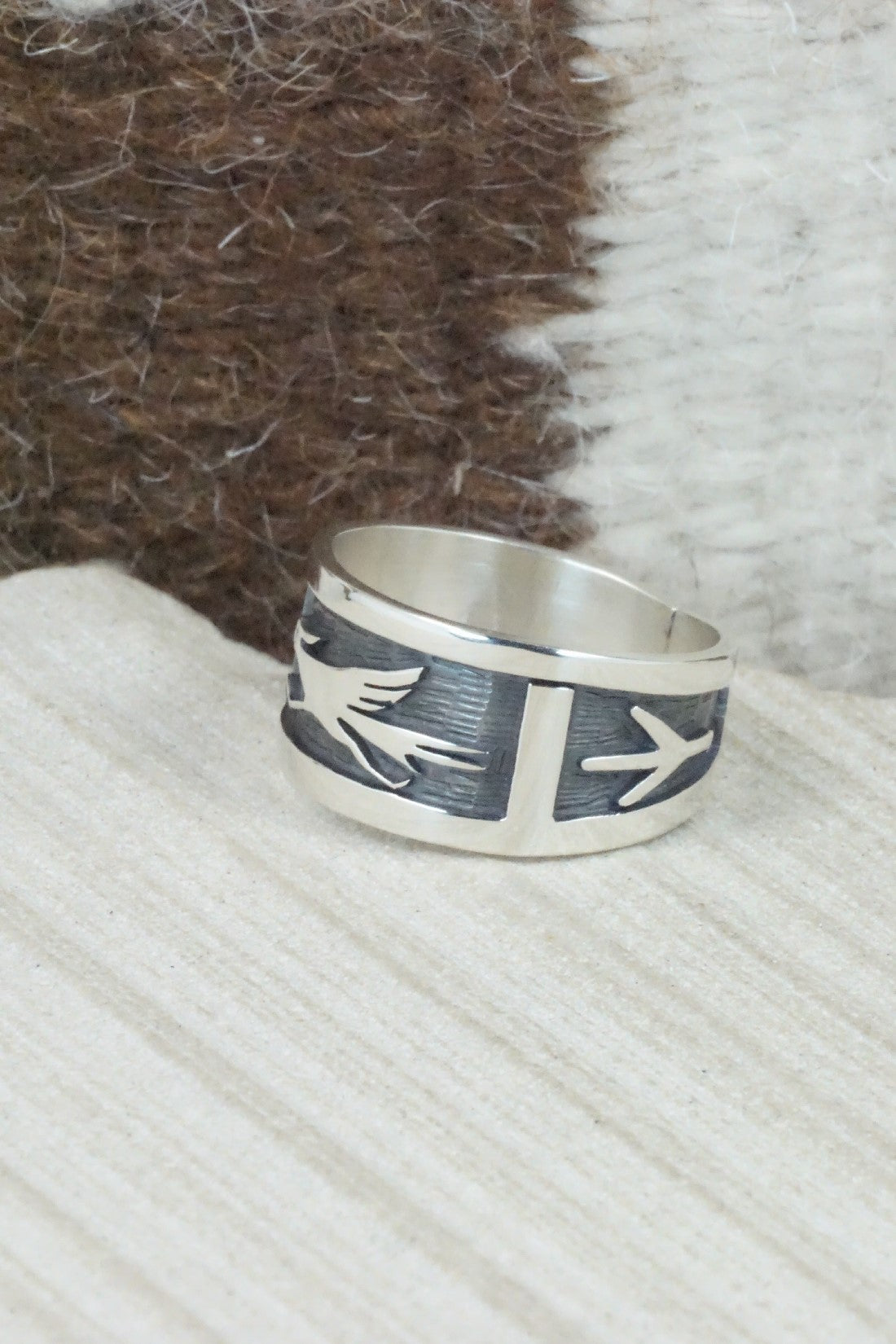 Sterling Silver Ring - Timothy Mowa - Size 12
