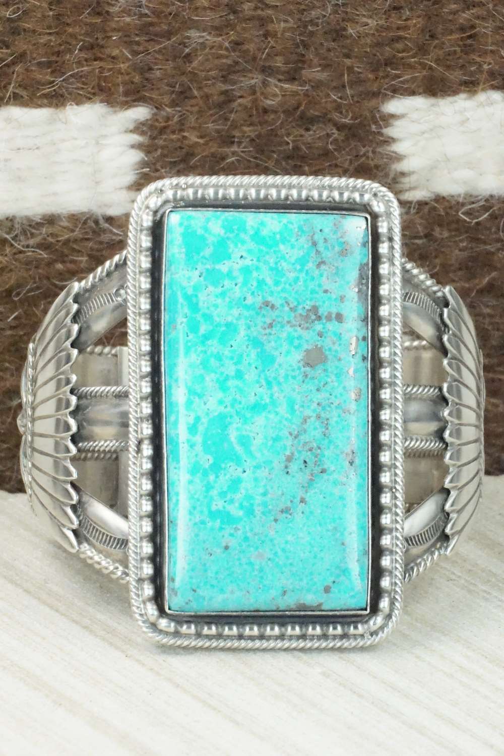 Turquoise & Sterling Silver Bracelet - Raymond Delgarito