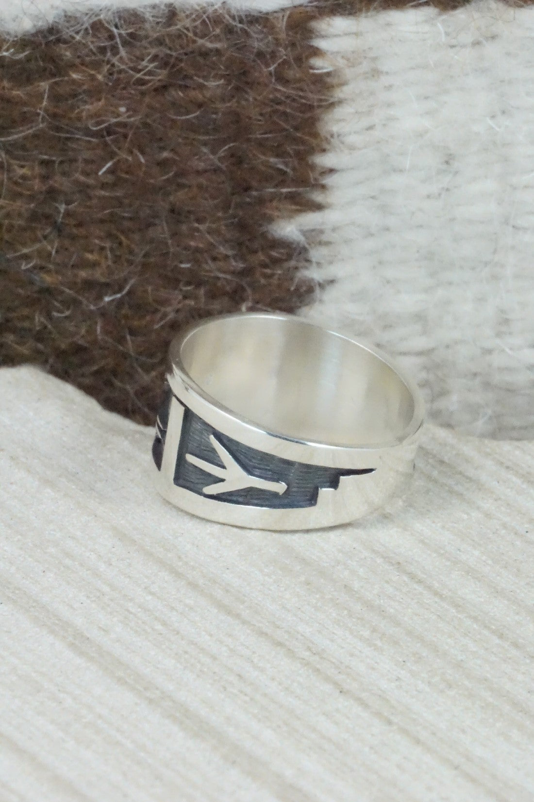 Sterling Silver Ring - Timothy Mowa - Size 12