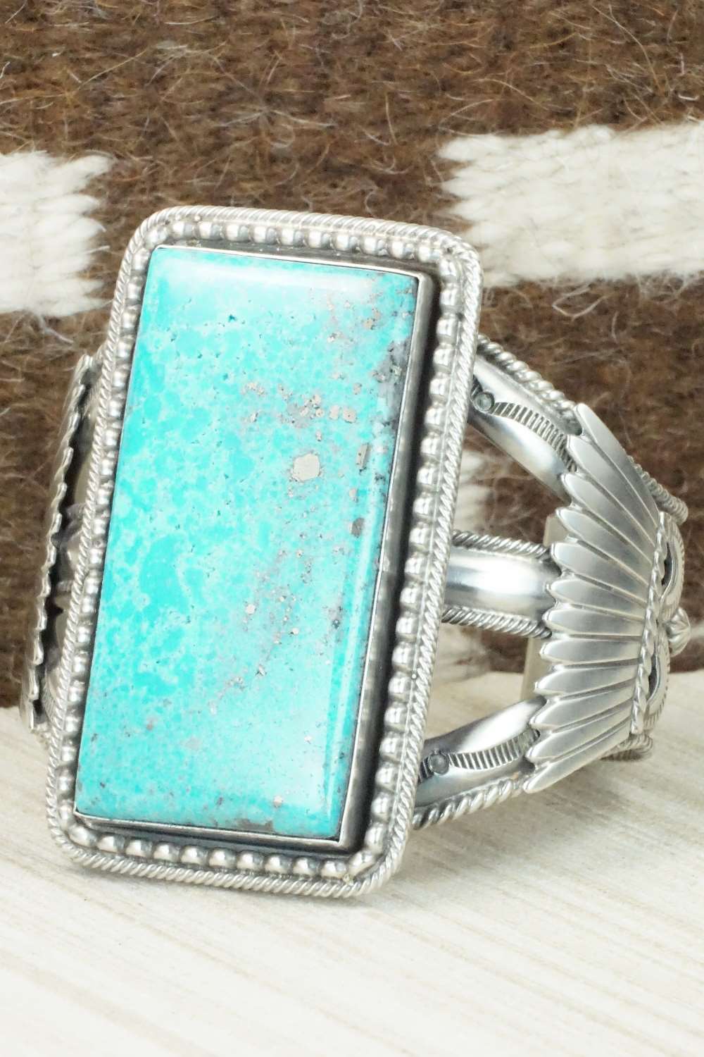 Turquoise & Sterling Silver Bracelet - Raymond Delgarito