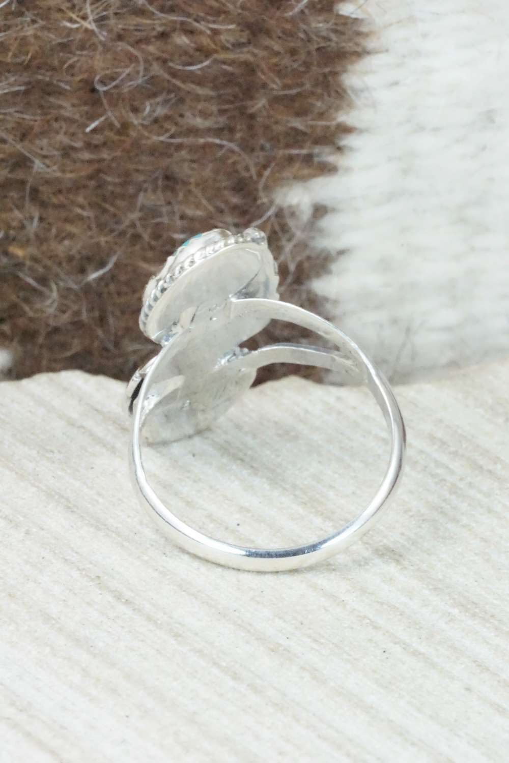 Turquoise & Sterling Silver Ring - William Begay - Size 9