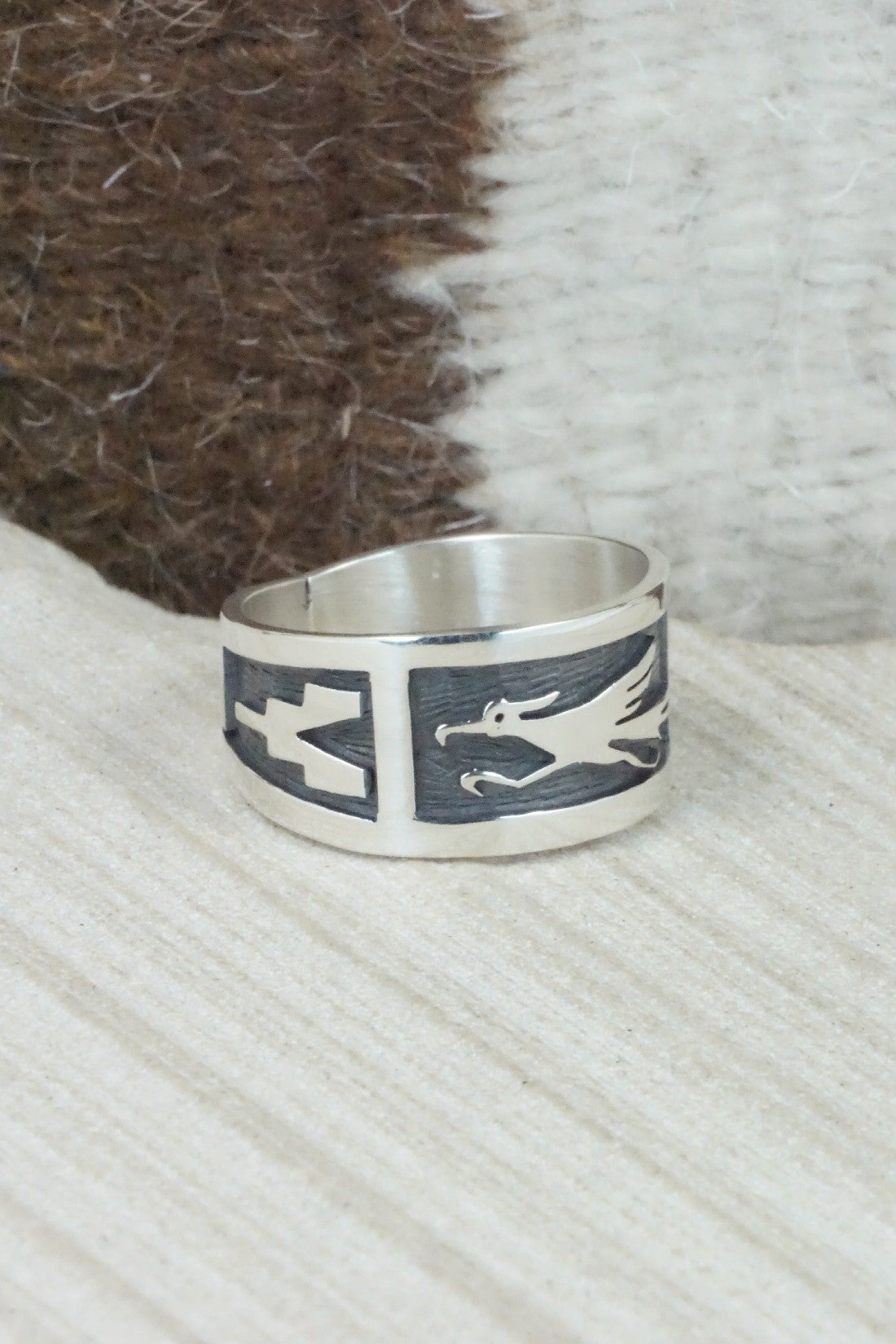 Sterling Silver Ring - Timothy Mowa - Size 12