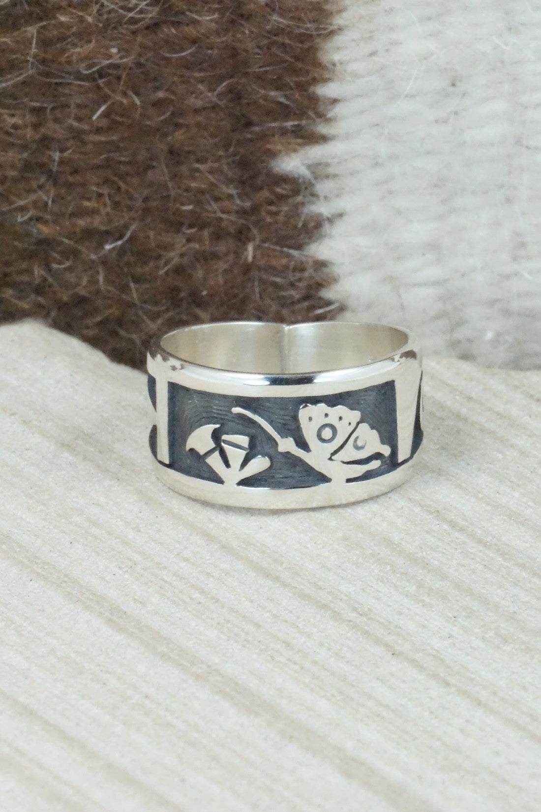 Sterling Silver Ring - Timothy Mowa - Size 12