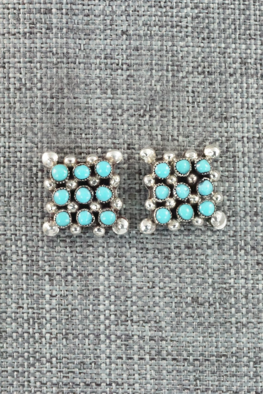 Turquoise & Sterling Silver Earrings - Calvert Lamy