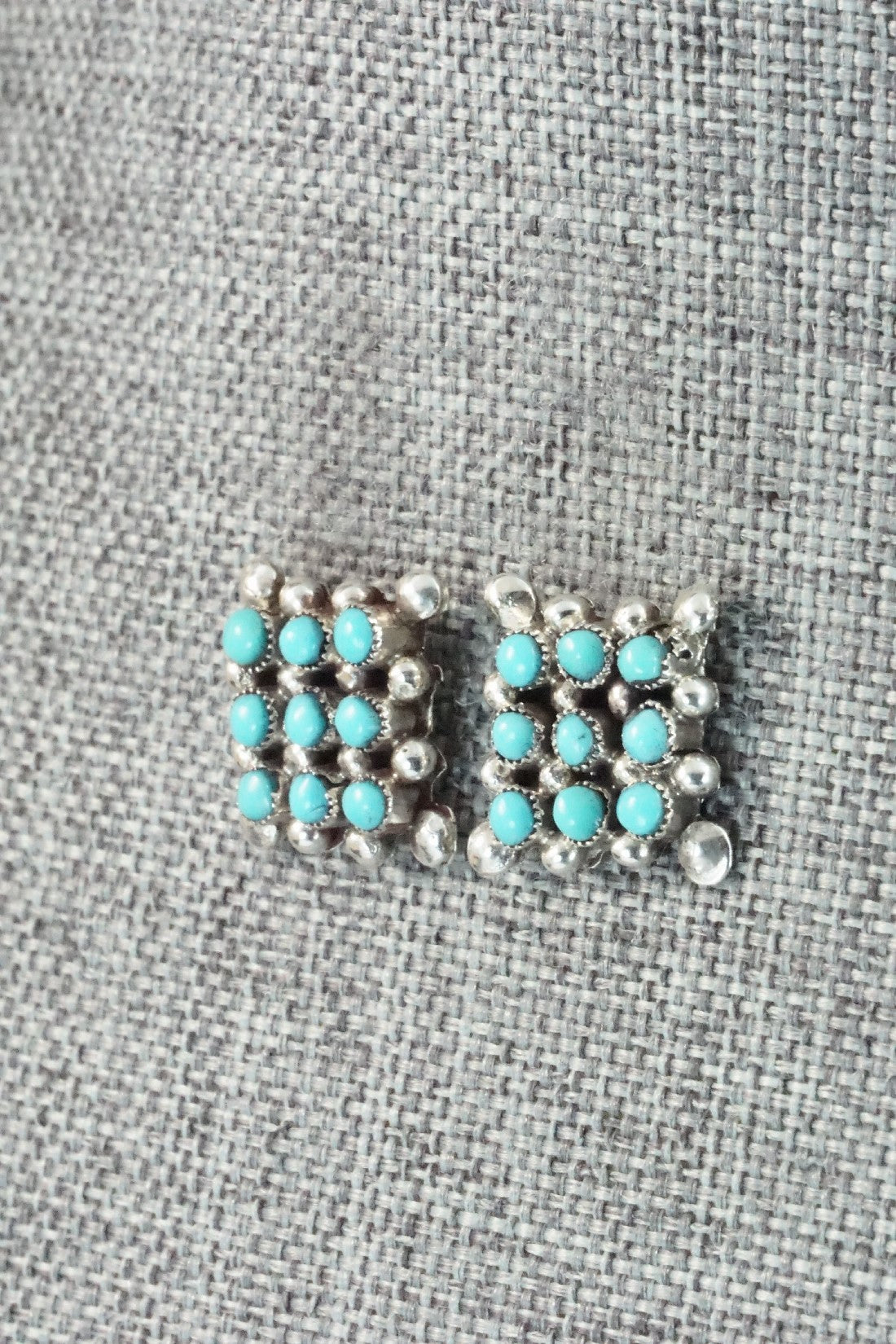 Turquoise & Sterling Silver Earrings - Calvert Lamy