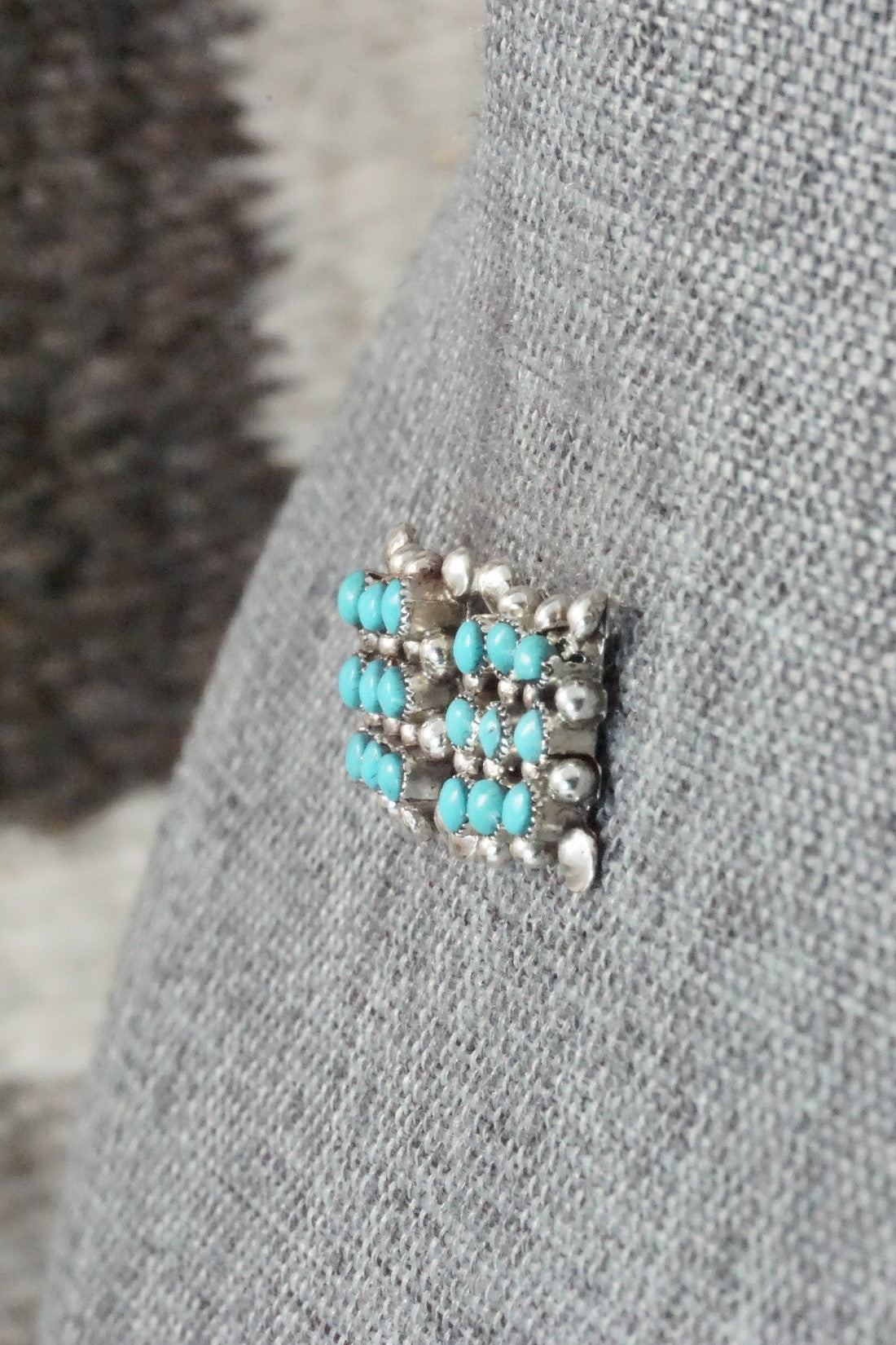 Turquoise & Sterling Silver Earrings - Calvert Lamy
