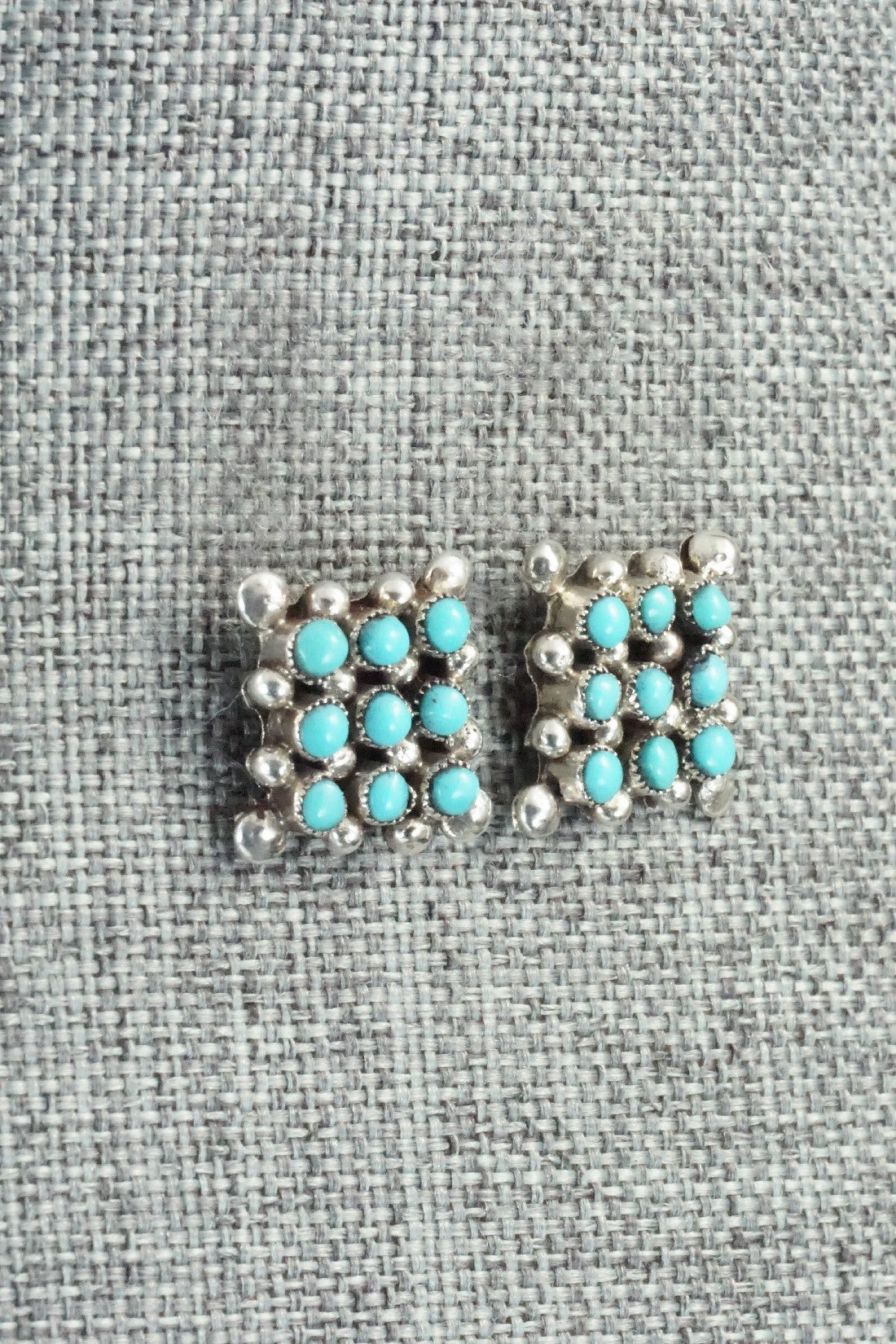 Turquoise & Sterling Silver Earrings - Calvert Lamy