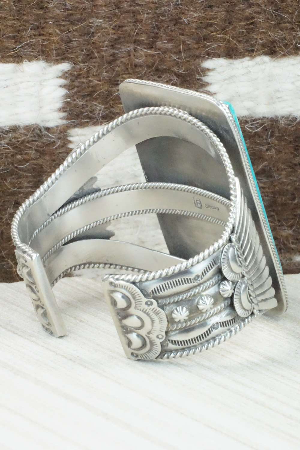 Turquoise & Sterling Silver Bracelet - Raymond Delgarito
