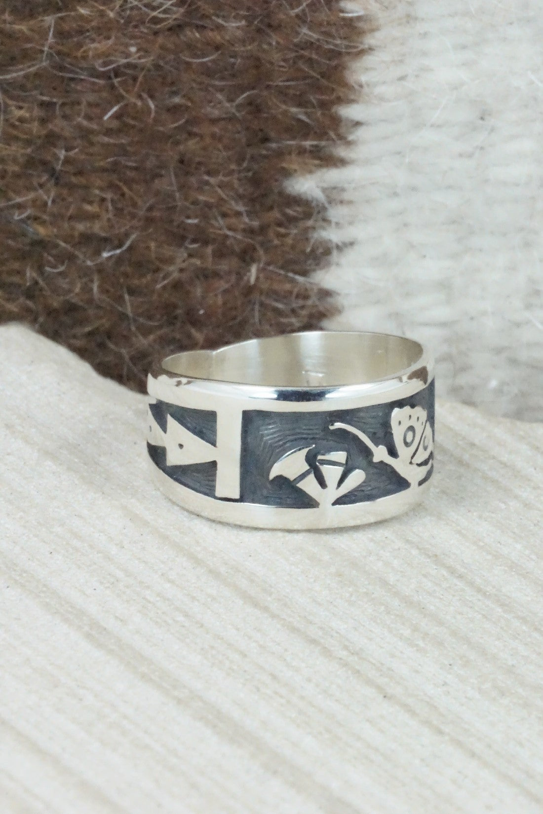 Sterling Silver Ring - Timothy Mowa - Size 12