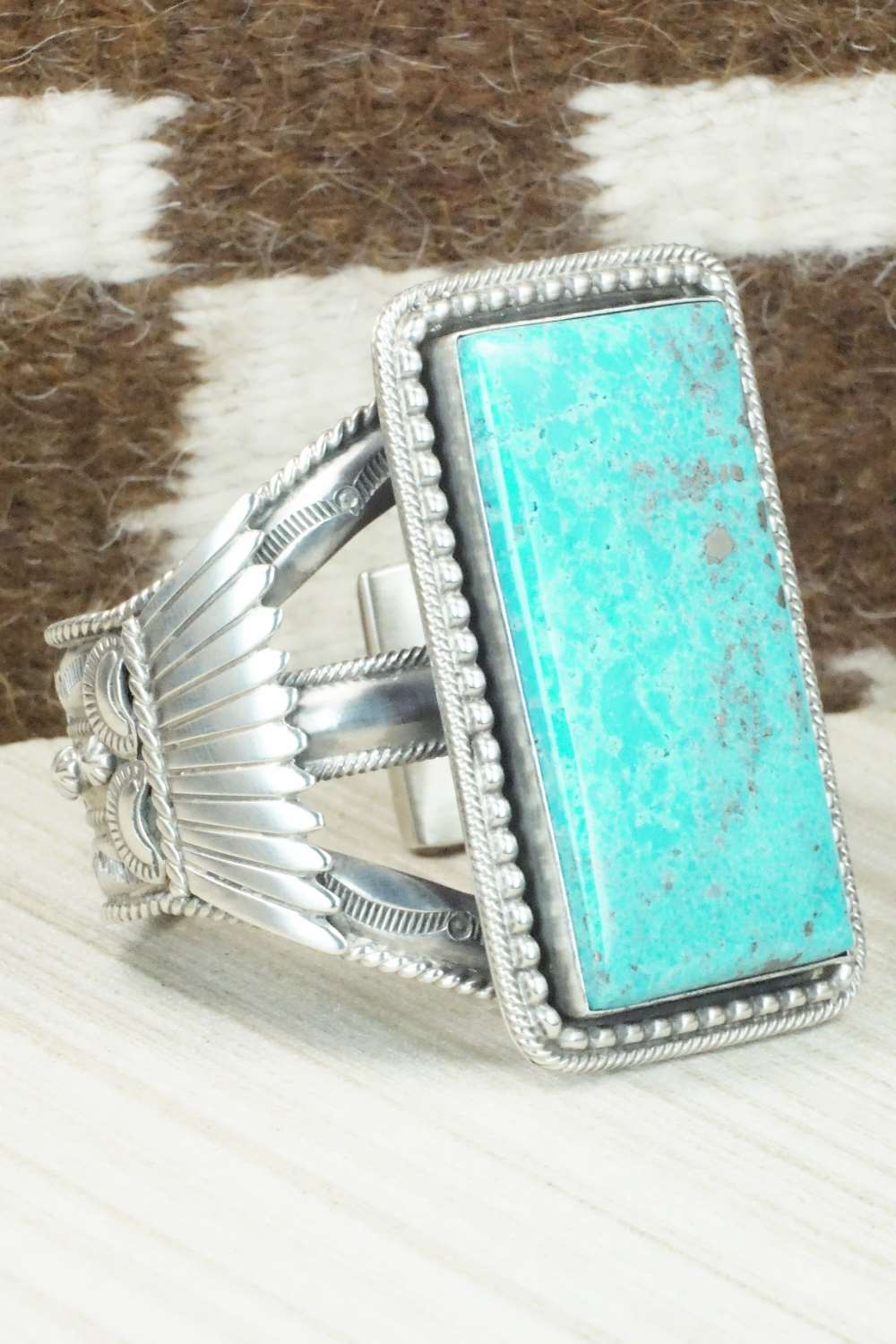 Turquoise & Sterling Silver Bracelet - Raymond Delgarito