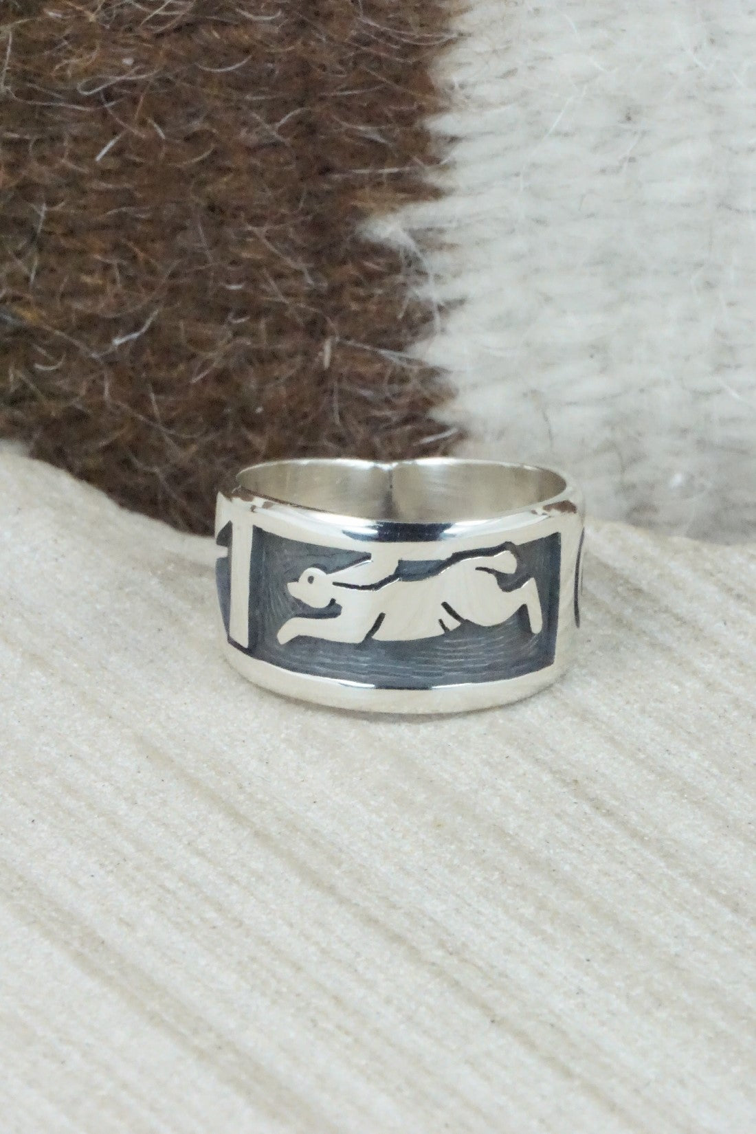 Sterling Silver Ring - Timothy Mowa - Size 9.5