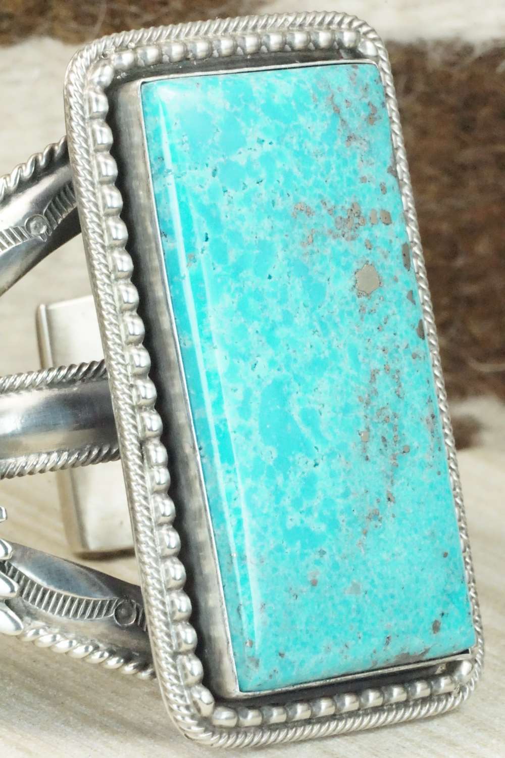 Turquoise & Sterling Silver Bracelet - Raymond Delgarito
